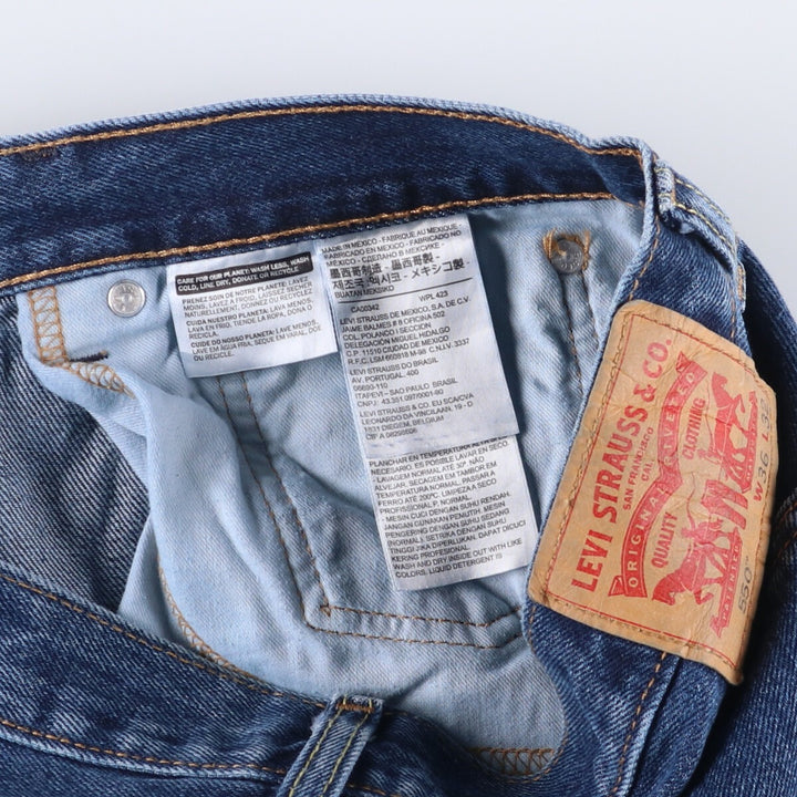 Levi's 550 tapered denim pants for men, size w37 cotton blue type Vintage Second Hand