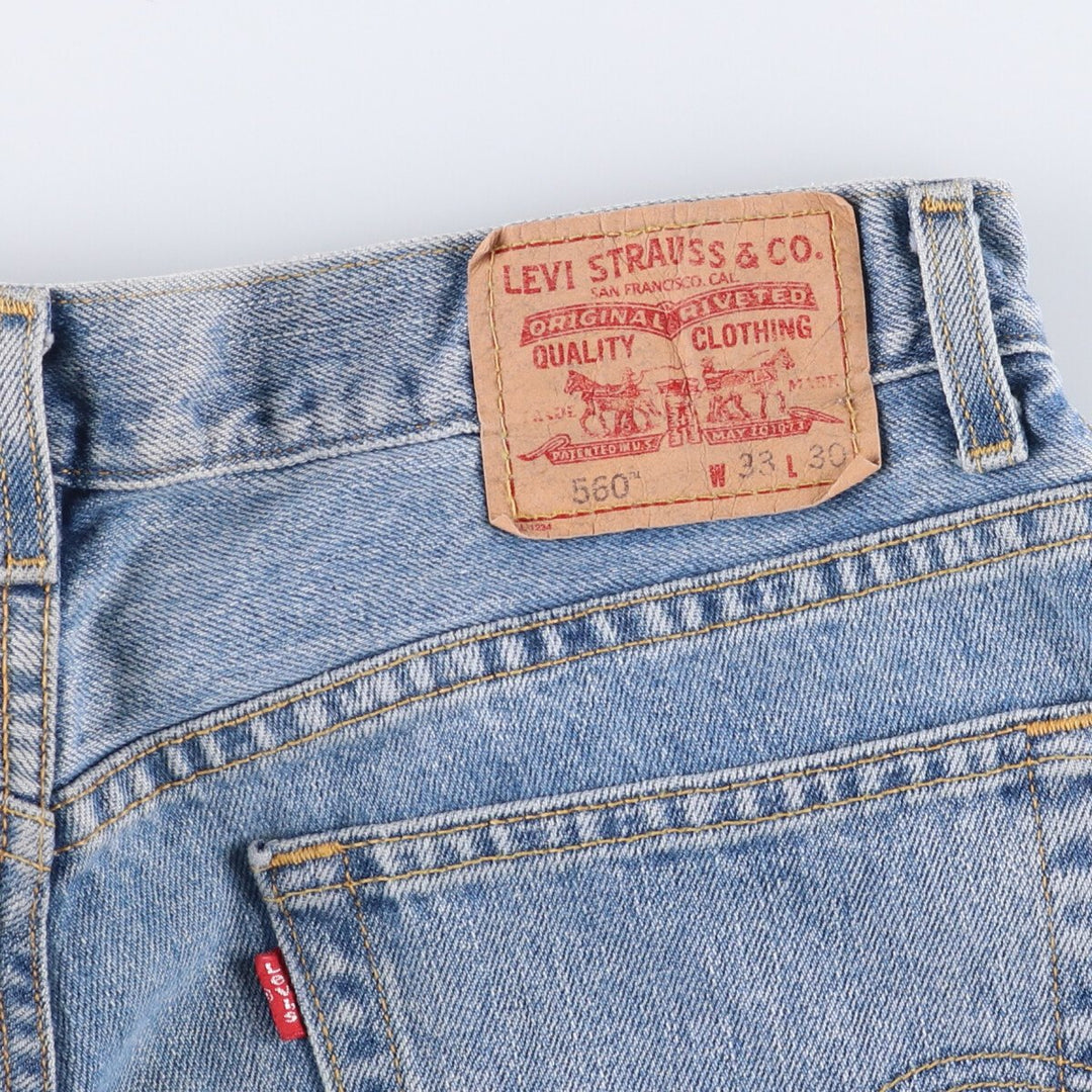 2000'S Levi's 560 Comfort Fit Tapered Denim Pants, Men's, Size 34 cotton blue type Vintage Second Hand