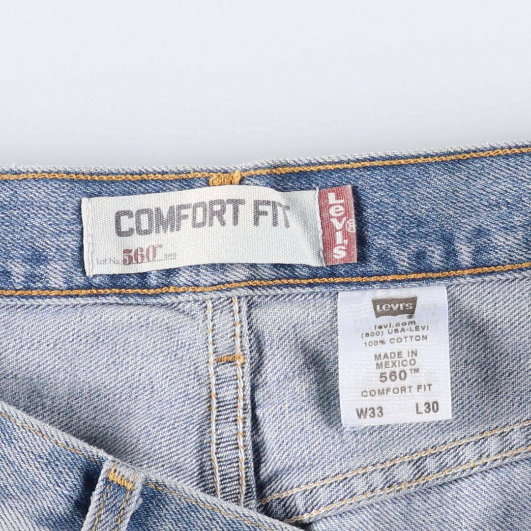 2000'S Levi's 560 Comfort Fit Tapered Denim Pants, Men's, Size 34 cotton blue type Vintage Second Hand