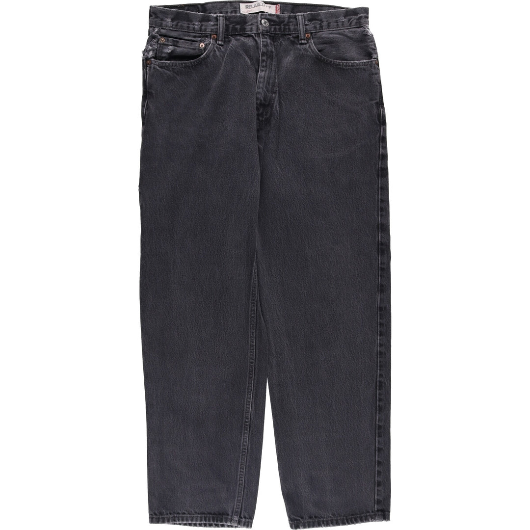 Levi's 550 Relaxed Fit Black Denim Tapered Denim Pants for Men, W34 cotton black type Vintage Second Hand