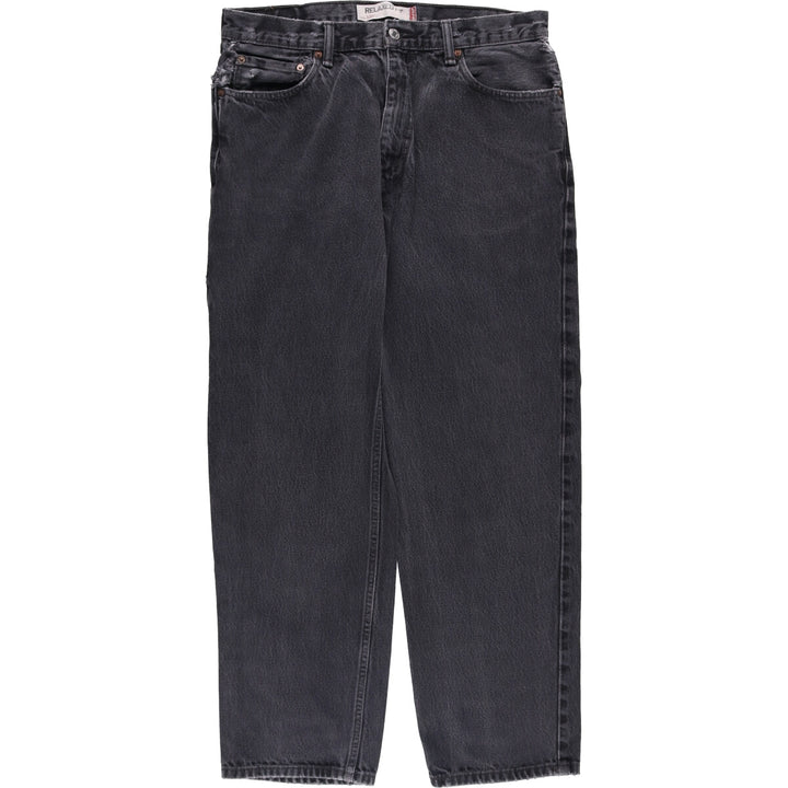 Levi's 550 Relaxed Fit Black Denim Tapered Denim Pants for Men, W34 cotton black type Vintage Second Hand