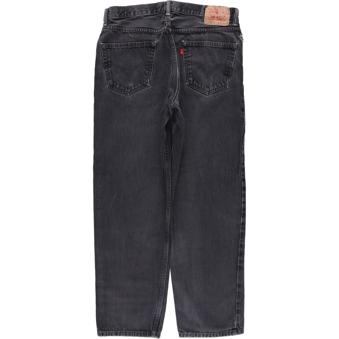 Levi's 550 Relaxed Fit Black Denim Tapered Denim Pants for Men, W34 cotton black type Vintage Second Hand