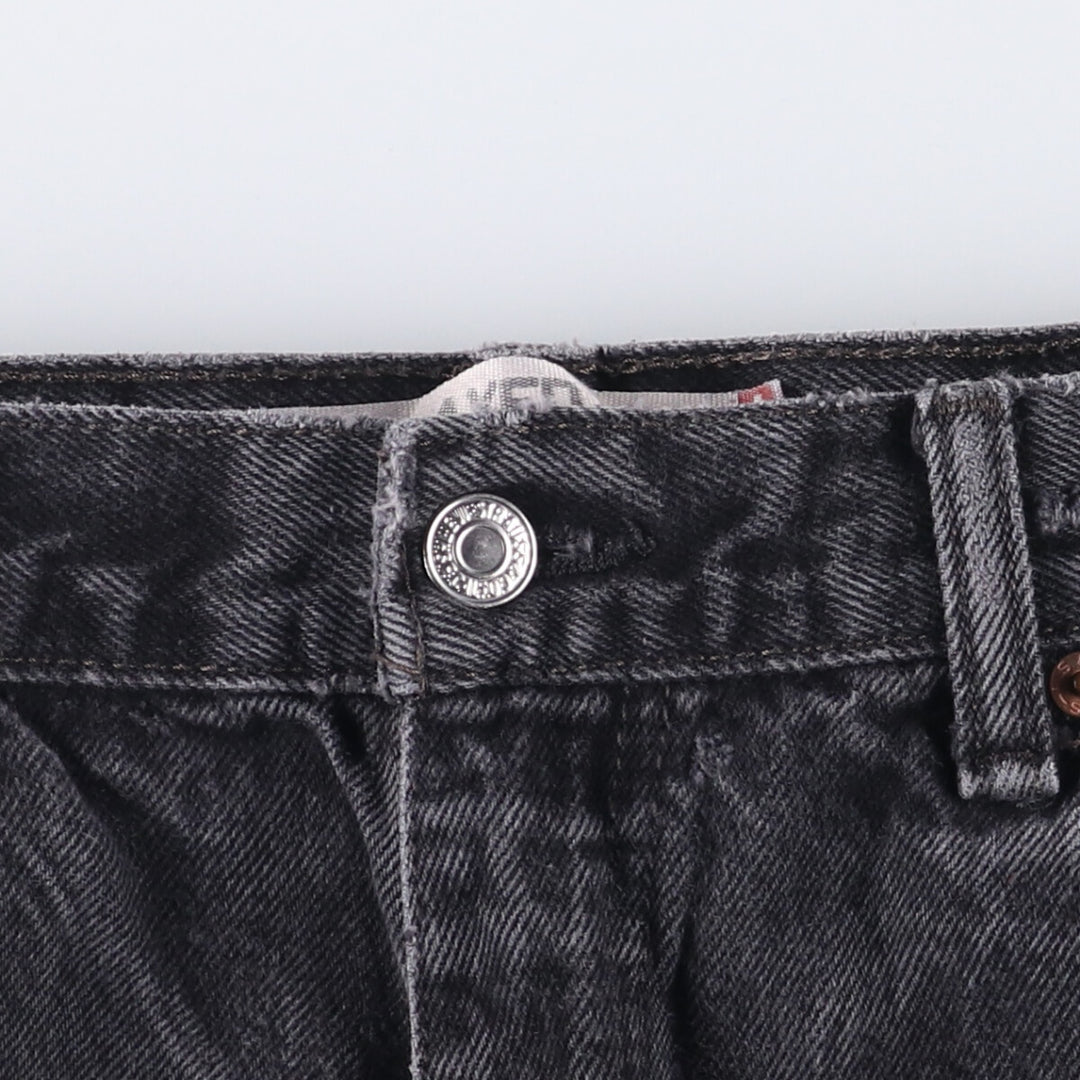 Levi's 550 Relaxed Fit Black Denim Tapered Denim Pants for Men, W34 cotton black type Vintage Second Hand