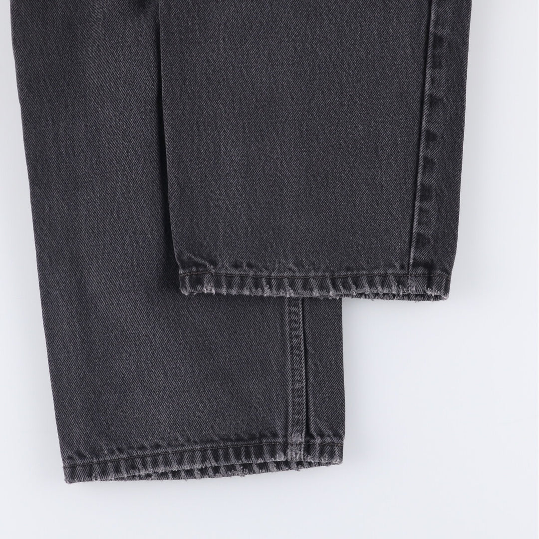 Levi's 550 Relaxed Fit Black Denim Tapered Denim Pants for Men, W34 cotton black type Vintage Second Hand