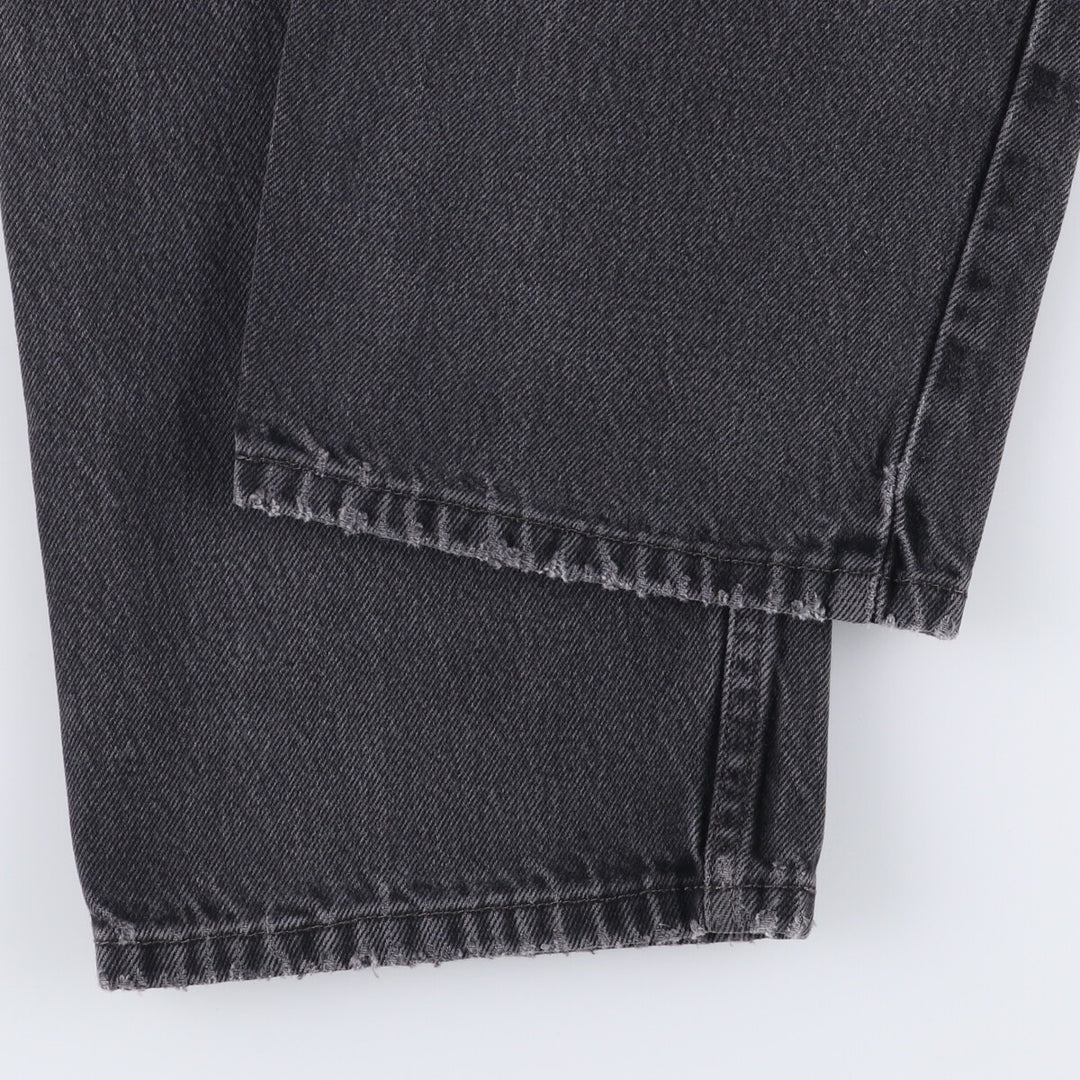 Levi's 550 Relaxed Fit Black Denim Tapered Denim Pants for Men, W34 cotton black type Vintage Second Hand