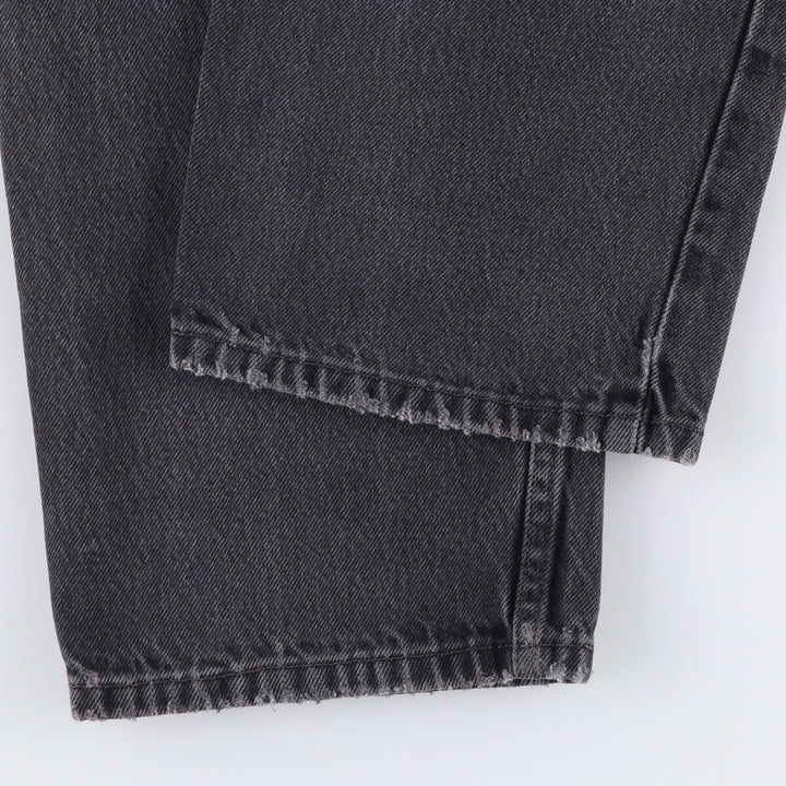 Levi's 550 Relaxed Fit Black Denim Tapered Denim Pants for Men, W34 cotton black type Vintage Second Hand