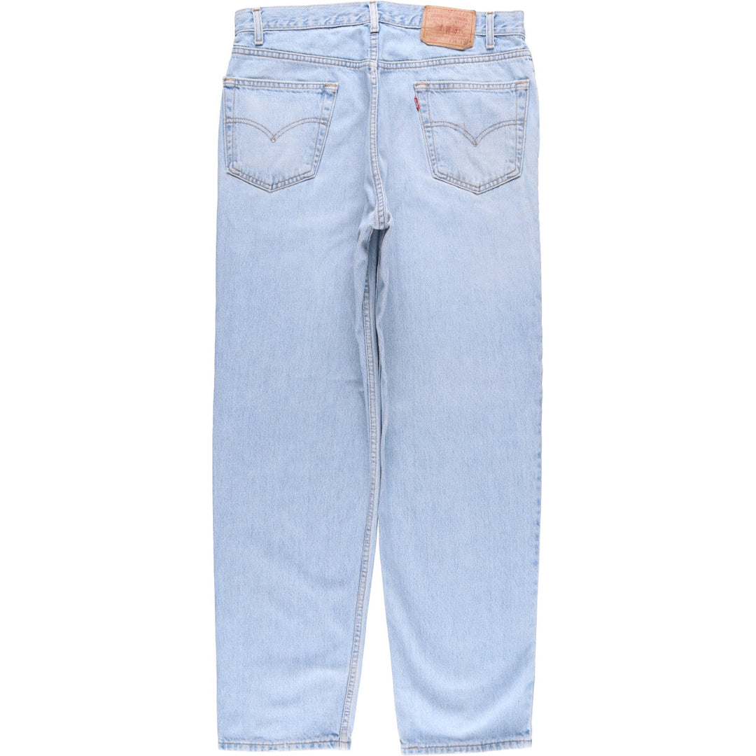 Levi's 550 Relaxed Fit Tapered Denim Pants, Men's, Size 35 cotton Blue type light blue Vintage Second Hand