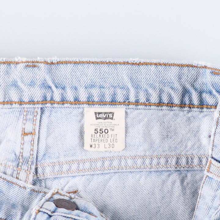 90'S Levi's 40550-0234 Relaxed Fit Tapered Leg Denim Pants with Orange Tab, Men's Size 32 cotton Blue type light blue Vintage Second Hand