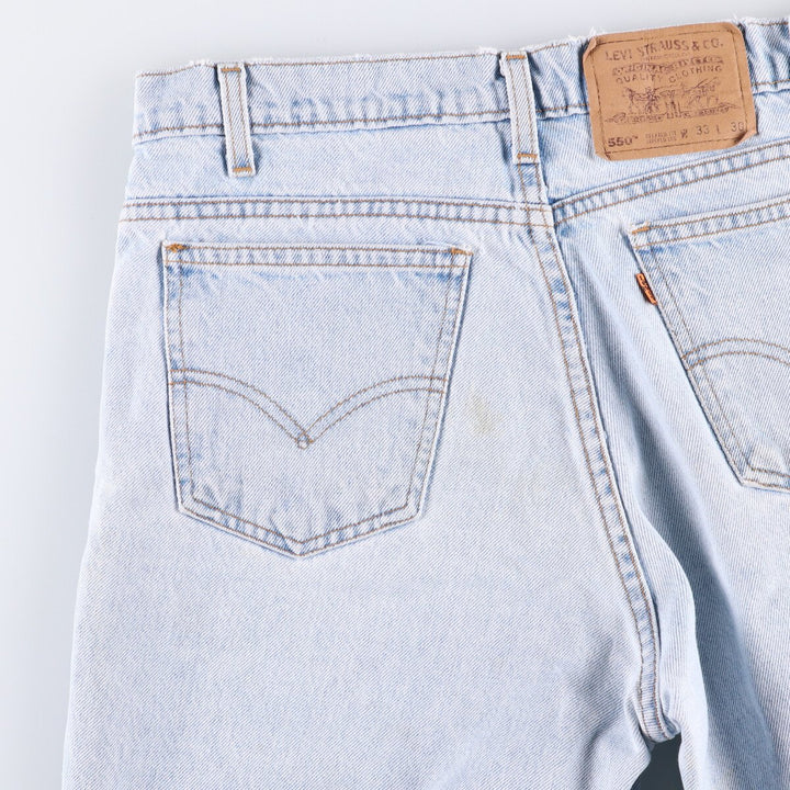 90'S Levi's 40550-0234 Relaxed Fit Tapered Leg Denim Pants with Orange Tab, Men's Size 32 cotton Blue type light blue Vintage Second Hand