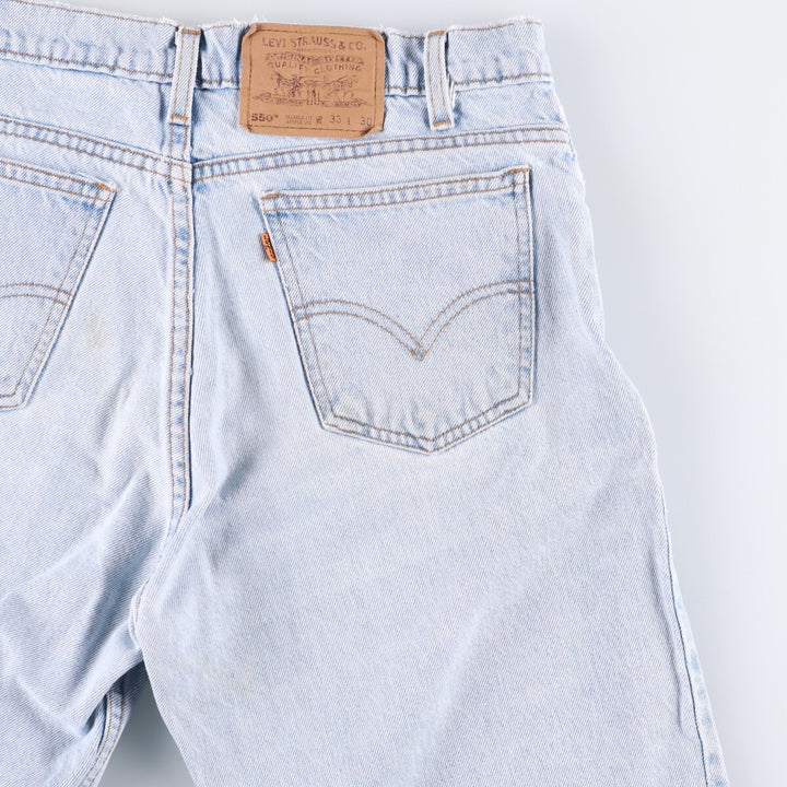 90'S Levi's 40550-0234 Relaxed Fit Tapered Leg Denim Pants with Orange Tab, Men's Size 32 cotton Blue type light blue Vintage Second Hand
