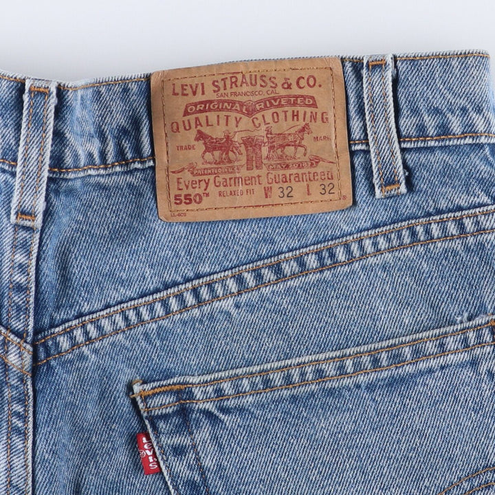 90'S Levi's 550-4891 Relaxed Fit Tapered Denim Pants, Men's, Size 32 (Vintage) cotton blue type Vintage Second Hand