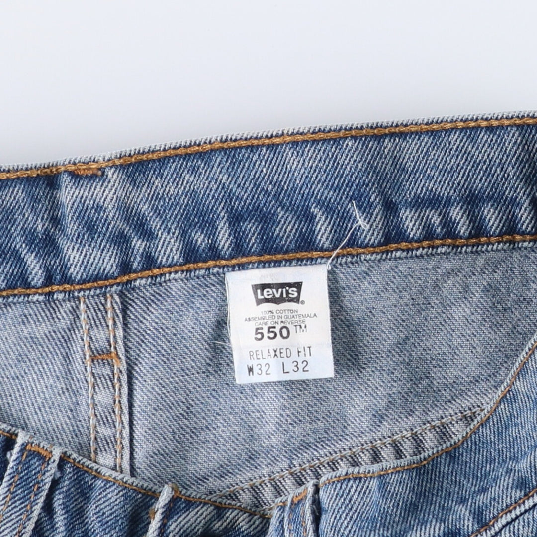 90'S Levi's 550-4891 Relaxed Fit Tapered Denim Pants, Men's, Size 32 (Vintage) cotton blue type Vintage Second Hand