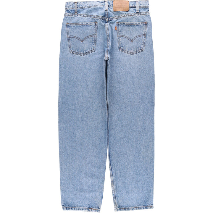 90'S Levi's 40550-0213 Relaxed Fit Tapered Denim Pants with Orange Tab, Men's Size 34 (Vintage) cotton blue type Vintage Second Hand
