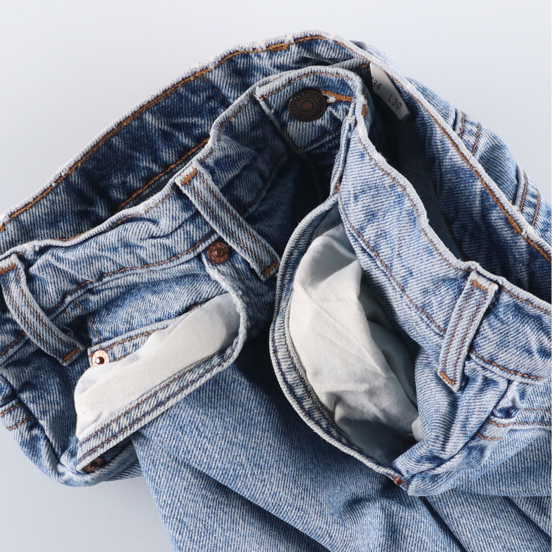 90'S Levi's 40550-0213 Relaxed Fit Tapered Denim Pants with Orange Tab, Men's Size 34 (Vintage) cotton blue type Vintage Second Hand