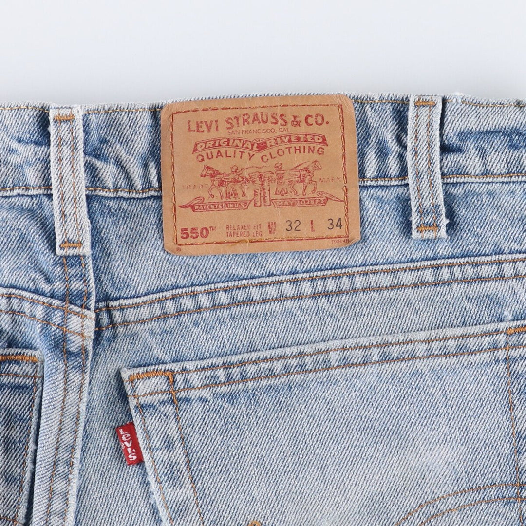 Levi's 550 Tapered Denim Pants, Men's, Size W31, Cut-Off unclear blue type Vintage Second Hand