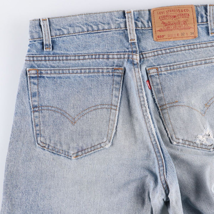 Levi's 550 Tapered Denim Pants, Men's, Size W31, Cut-Off unclear blue type Vintage Second Hand