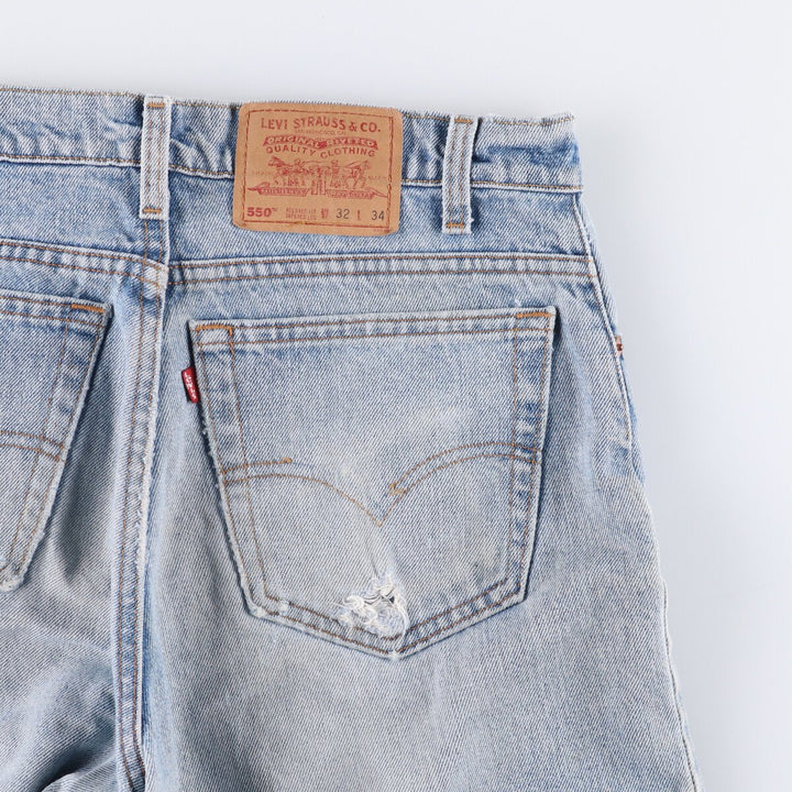 Levi's 550 Tapered Denim Pants, Men's, Size W31, Cut-Off unclear blue type Vintage Second Hand