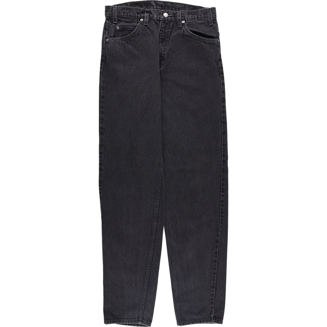Levi's 550 Relaxed Fit Tapered Leg Men's Tapered Denim Pants with Orange Tabs and Black Denim, Size W30 unclear black type Vintage Second Hand