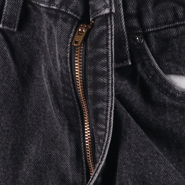Levi's 550 Relaxed Fit Tapered Leg Men's Tapered Denim Pants with Orange Tabs and Black Denim, Size W30 unclear black type Vintage Second Hand