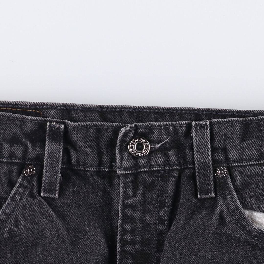 Levi's 550 Relaxed Fit Tapered Leg Men's Tapered Denim Pants with Orange Tabs and Black Denim, Size W30 unclear black type Vintage Second Hand