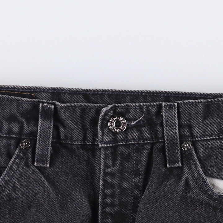 Levi's 550 Relaxed Fit Tapered Leg Men's Tapered Denim Pants with Orange Tabs and Black Denim, Size W30 unclear black type Vintage Second Hand