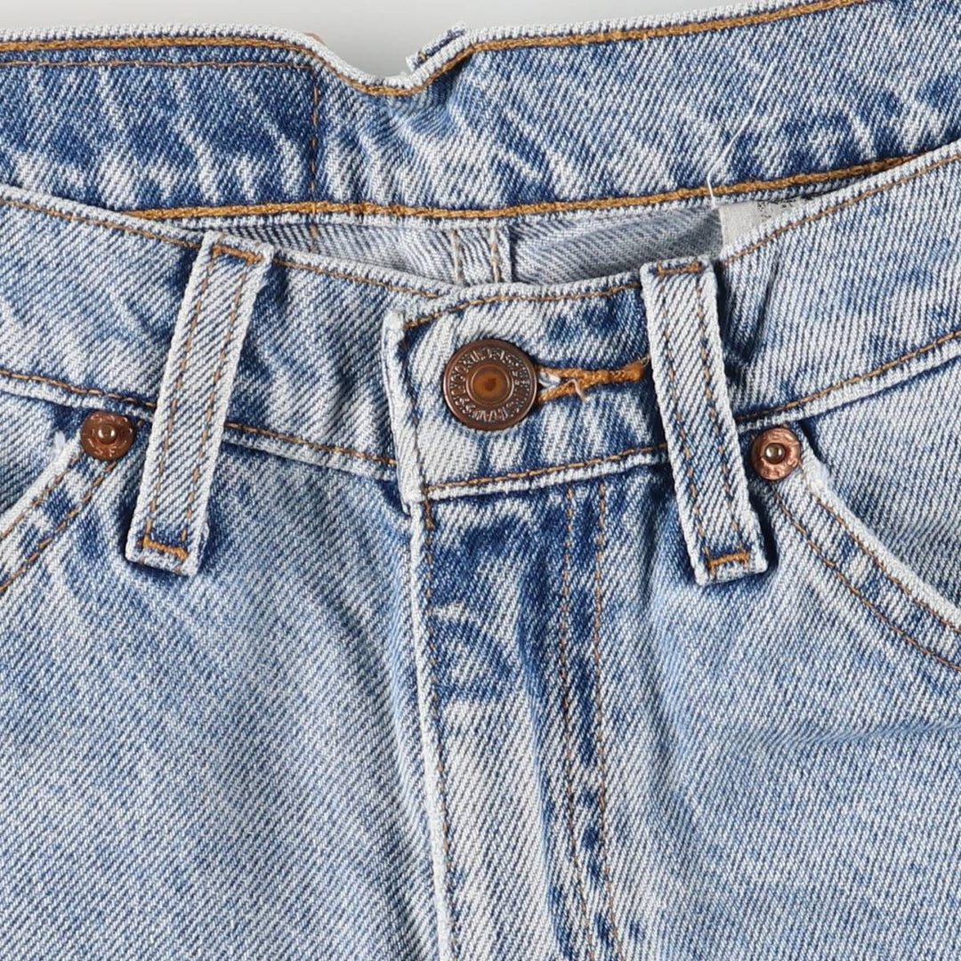 90'S Levi's 550 Relaxed Fit Denim Shorts with Orange Tab, Men's Size W30, Vintage unclear blue type Vintage Second Hand