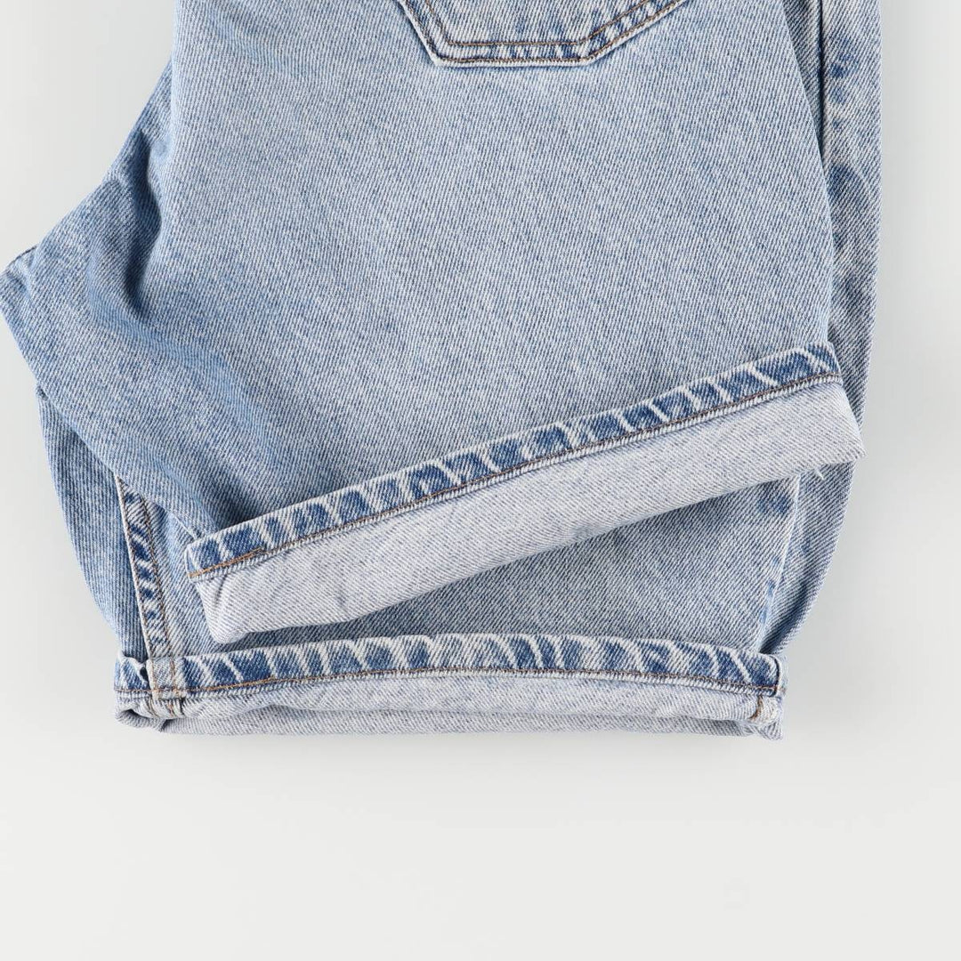 90'S Levi's 550 Relaxed Fit Denim Shorts with Orange Tab, Men's Size W30, Vintage unclear blue type Vintage Second Hand