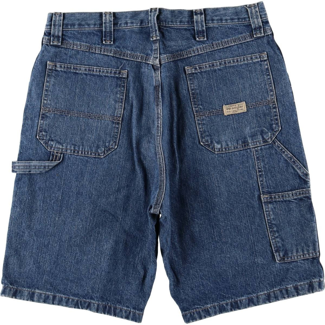 00'S Wrangler CARPENTER Denim Painter Shorts, Men's, W35 equivalent cotton blue type Vintage Second Hand