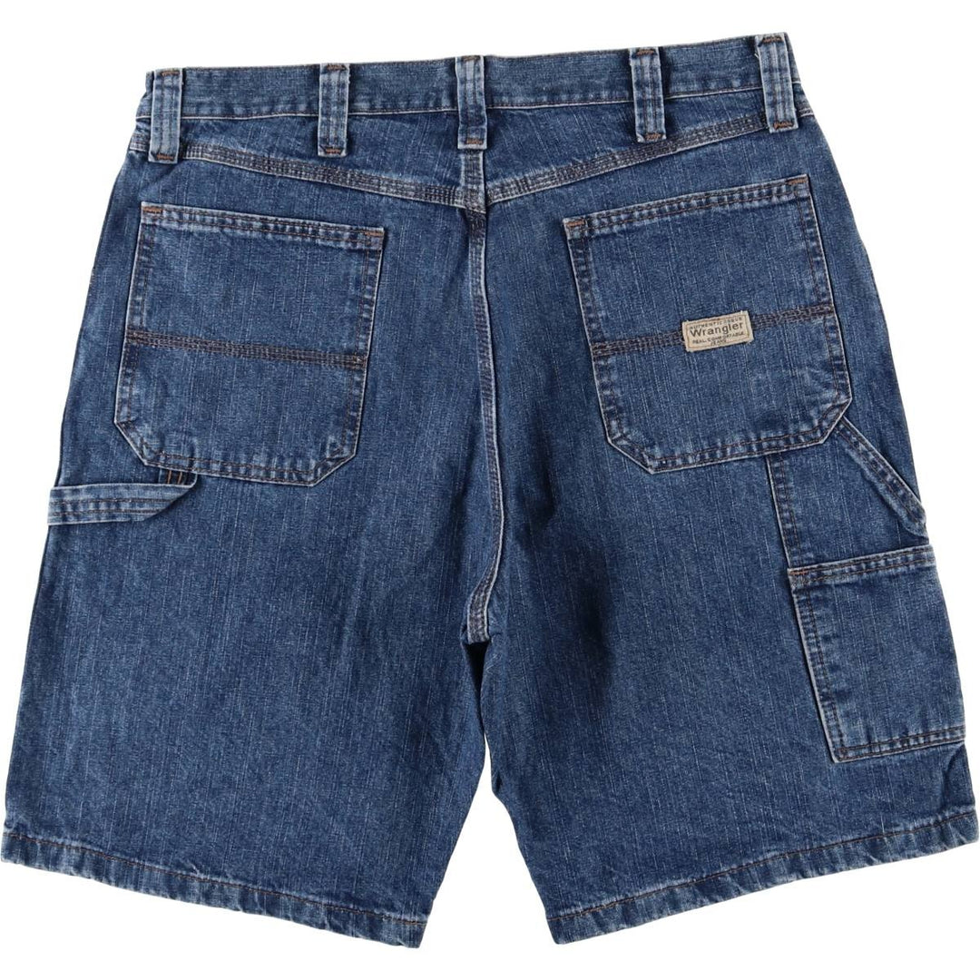 00'S Wrangler CARPENTER Denim Painter Shorts, Men's, W34 equivalent cotton blue type Vintage Second Hand