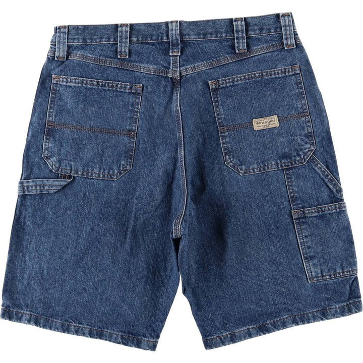 00'S Wrangler CARPENTER Denim Painter Shorts, Men's, W34 equivalent cotton blue type Vintage Second Hand