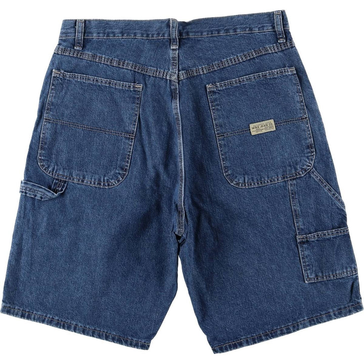 WRG JEAN CO Denim Painter Shorts, Men's, Size W34 cotton navy blue type Vintage Second Hand