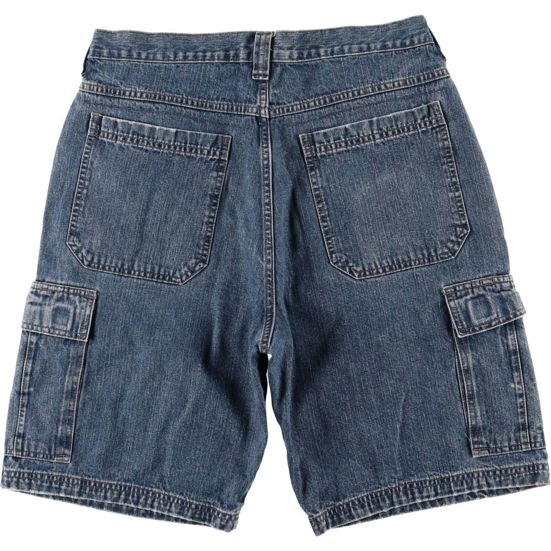 WRG JEAN CO Men's Denim Cargo Shorts, Size W34 cotton navy blue type Vintage Second Hand