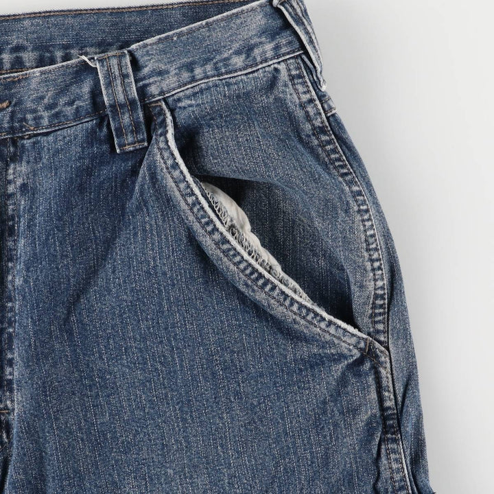 WRG JEAN CO Men's Denim Cargo Shorts, Size W34 cotton navy blue type Vintage Second Hand