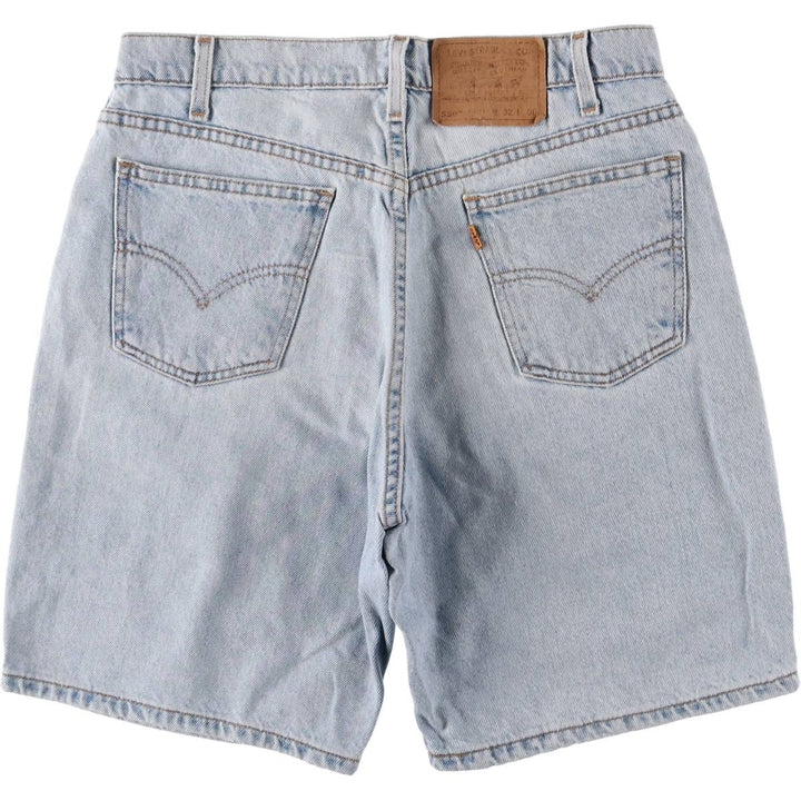 Levi's 550 Relaxed Fit Denim Shorts with Orange Tab, Men's Size 32 cotton Blue type light blue Vintage Second Hand