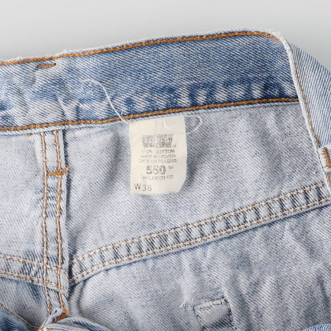 Levi's 550 Relaxed Fit Denim Shorts, Made in Canada, Men's Size W37 cotton blue type Vintage Second Hand