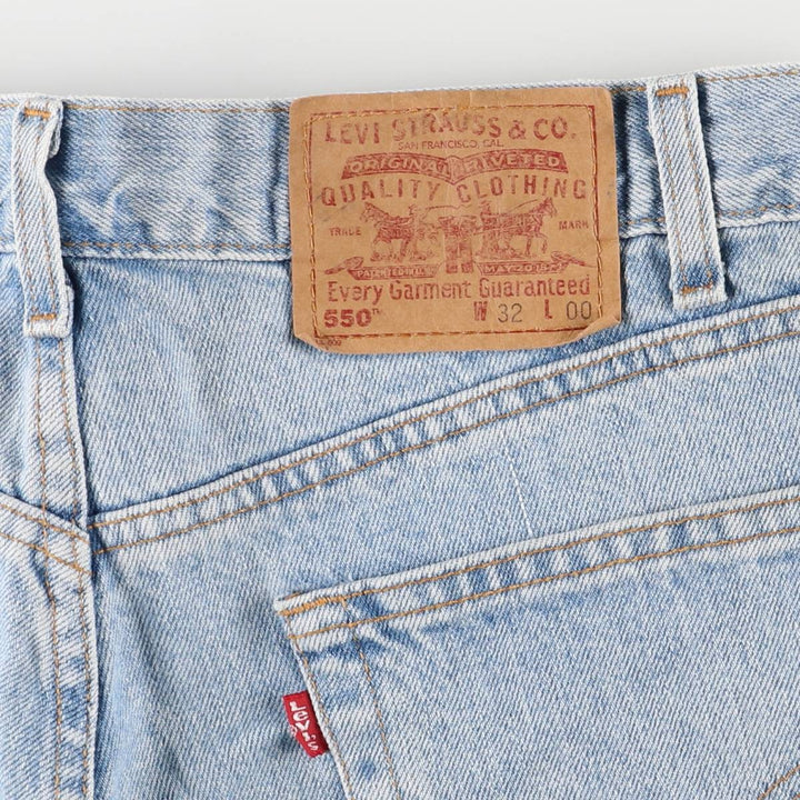 Levi's 550 Relaxed Fit Denim Shorts, Men's Size W33 cotton Blue type light blue Vintage Second Hand
