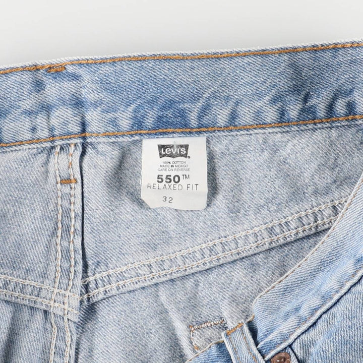 Levi's 550 Relaxed Fit Denim Shorts, Men's Size W33 cotton Blue type light blue Vintage Second Hand