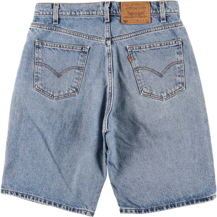 Levi's 550 Relaxed Fit Denim Shorts with Orange Tab, Men's Size 33 unclear blue type Vintage Second Hand