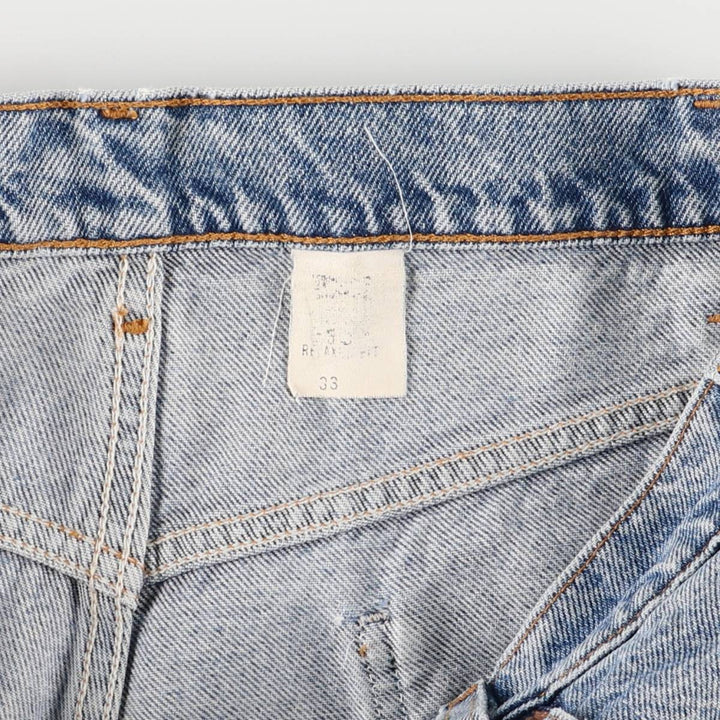 Levi's 550 Relaxed Fit Denim Shorts with Orange Tab, Men's Size 33 unclear blue type Vintage Second Hand