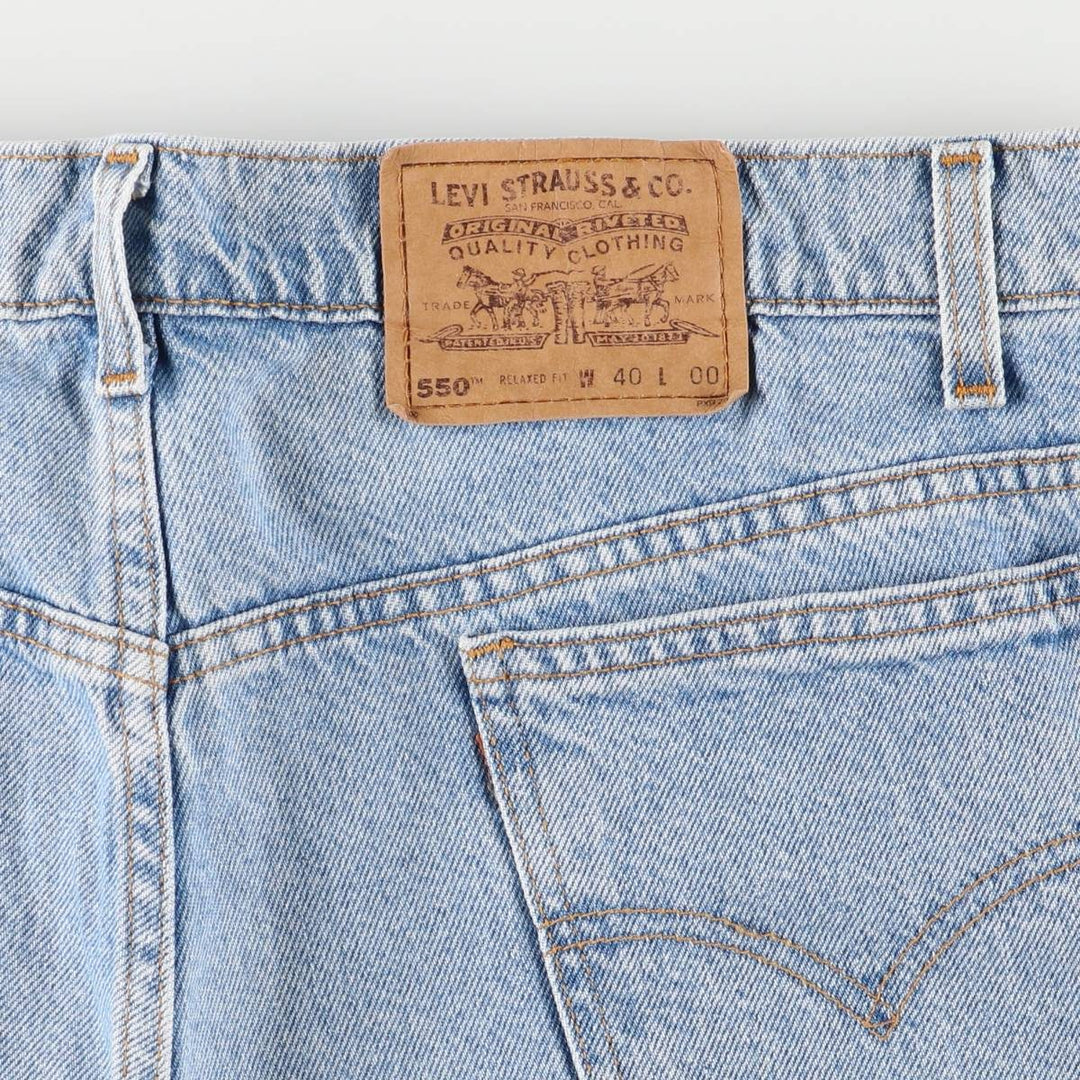 Levi's 550 Relaxed Fit Denim Shorts, Men's Size W40 cotton blue type Vintage Second Hand