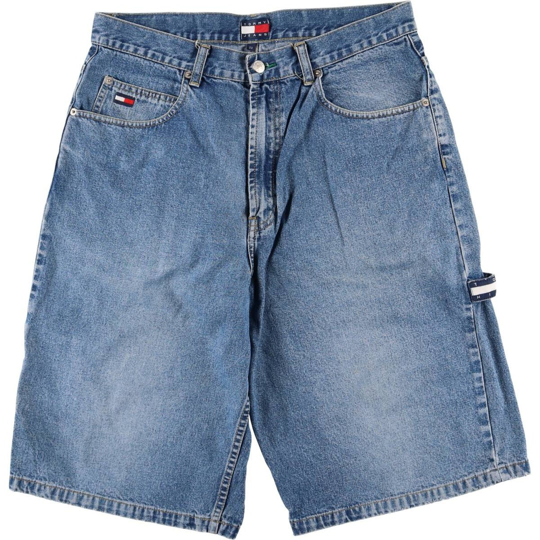Vintage 90'S Tommy Hilfiger denim painter shorts, men's size W35. cotton navy blue type Vintage Second Hand