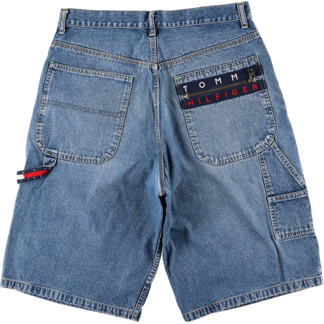 Vintage 90'S Tommy Hilfiger denim painter shorts, men's size W35. cotton navy blue type Vintage Second Hand