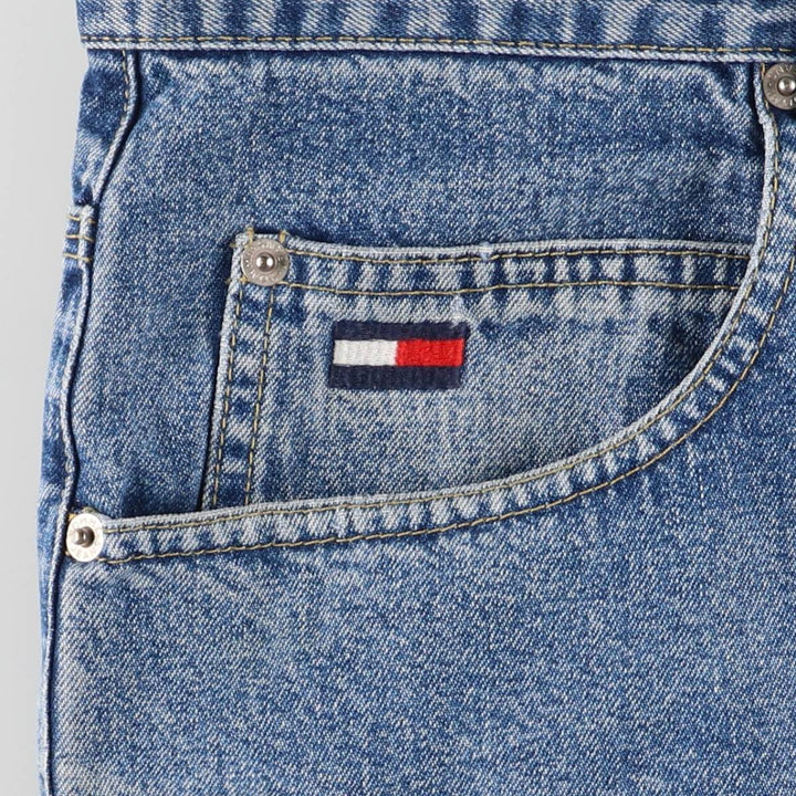 Vintage 90'S Tommy Hilfiger denim painter shorts, men's size W35. cotton navy blue type Vintage Second Hand