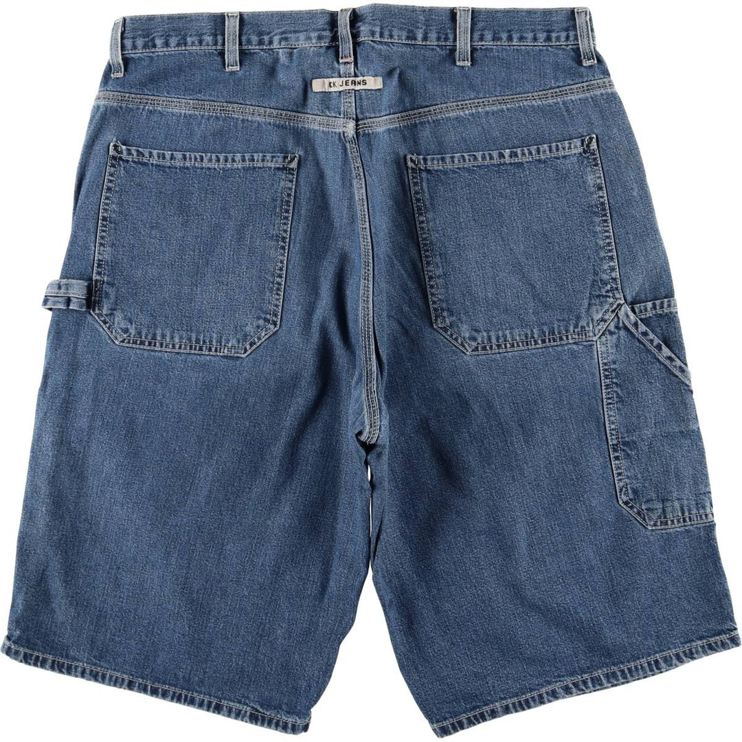 Calvin Klein Jeans Denim Painter Shorts Men's Size W38 cotton blue type Vintage Second Hand