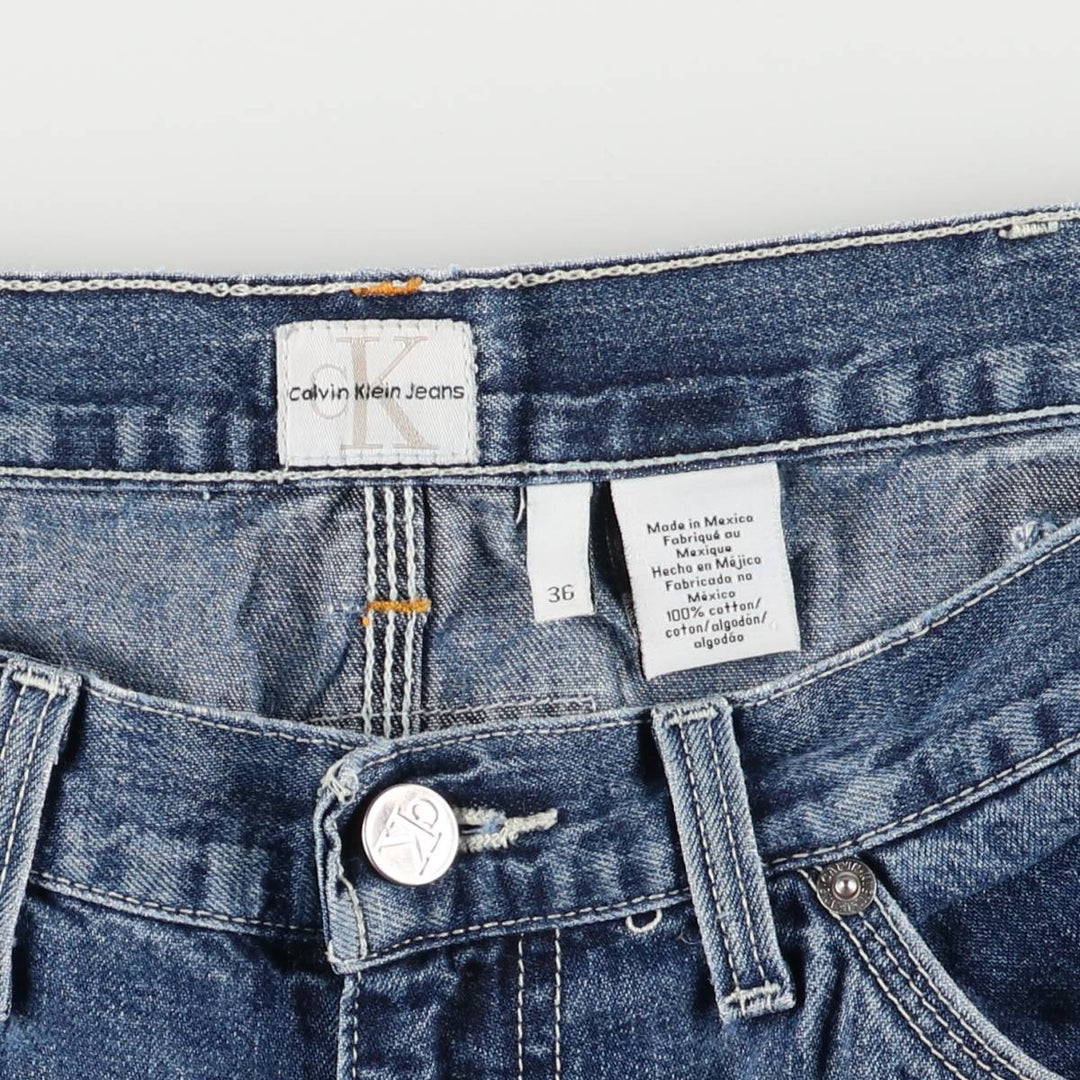 Calvin Klein Jeans Denim Painter Shorts Men's Size W38 cotton blue type Vintage Second Hand