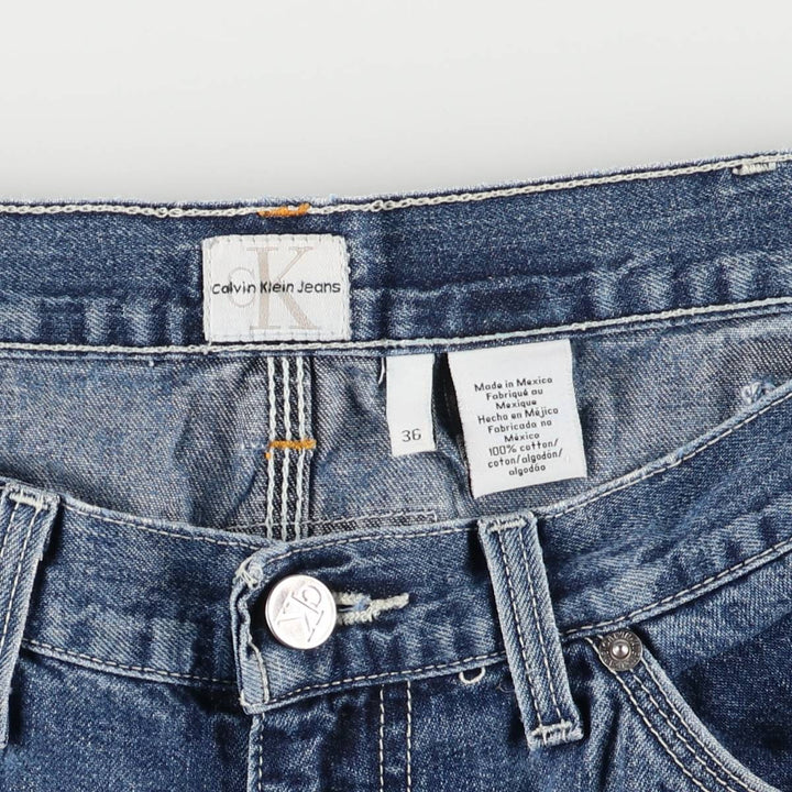 Calvin Klein Jeans Denim Painter Shorts Men's Size W38 cotton blue type Vintage Second Hand