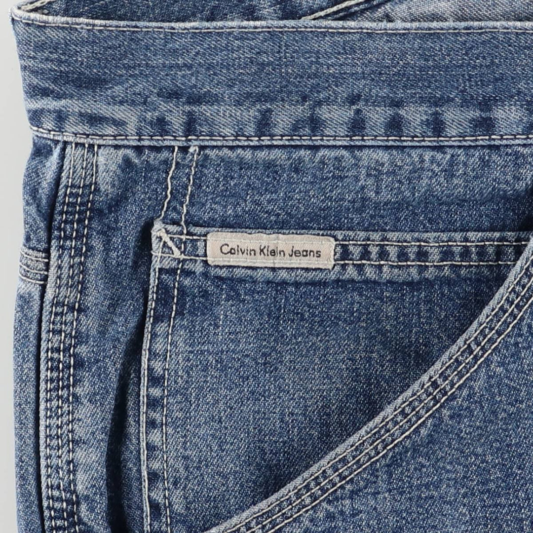 Calvin Klein Jeans Denim Painter Shorts Men's Size W38 cotton blue type Vintage Second Hand