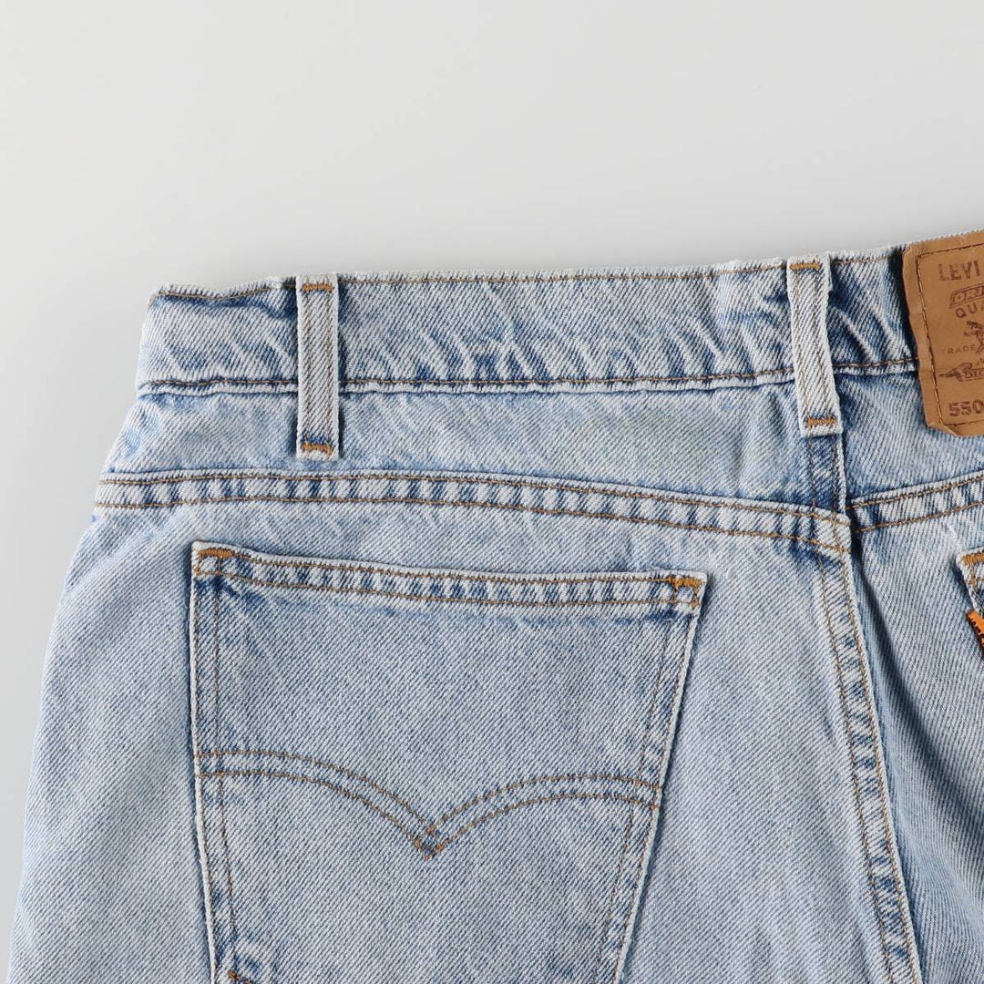 Levi's 550 Relaxed Fit Denim Shorts with Orange Tab, Men's Size 36 cotton Blue type light blue Vintage Second Hand