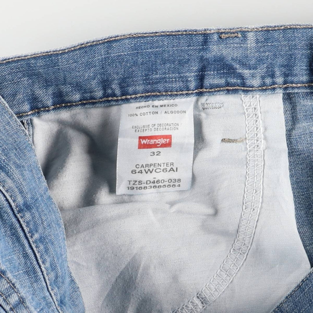 2000'S Wrangler Carpenter Denim Painter Shorts, Men's, Size W34 cotton Blue type light blue Vintage Second Hand