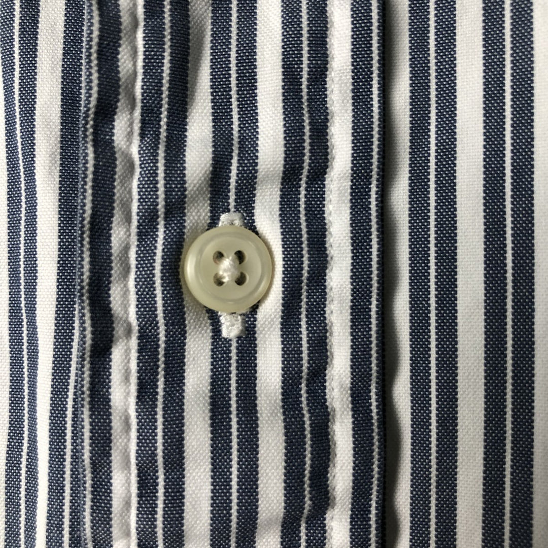Ralph Lauren YARMOUTH Long Sleeve Button-Down Striped Shirt, Men's XL cotton blue type Vintage Second Hand